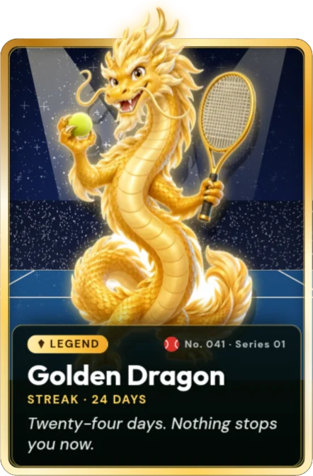 Golden Dragon, a legend card for a 24-day streak