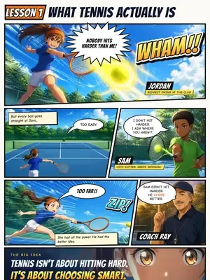 Comic cover: What Tennis Actually Is